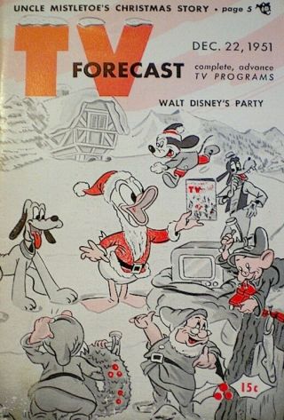 Tv Guide 1951 Walt Disney 