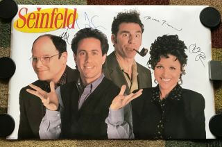Seinfeld Poster Signed By Jerry Seinfeld,  Michael Richards Jason Alexander,  More