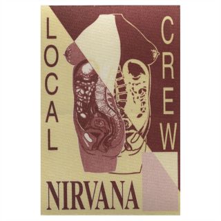 Nirvana Authentic 1993 In Utero Tour Satin Cloth Backstage Pass