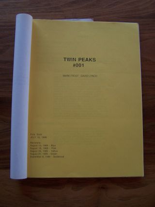 Twin Peaks Script 001 Mark Frost David Lynch 6th Draft