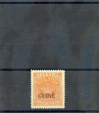 Portuguese Guinea Sc 20 (sg 17) Vf Lh 1884 200r Deep Orange,  Perf 121/2,  $45