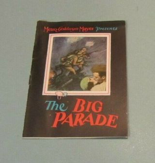 1925 The Big Parade Souvenir Mgm Movie Program John Gilbert Renee Adoree Wwi