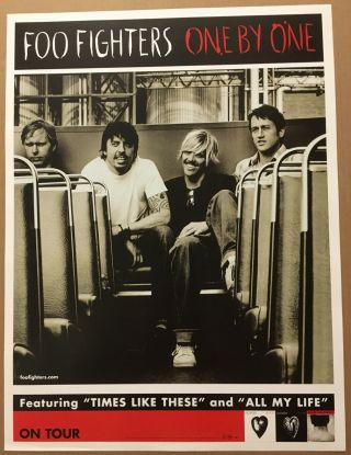 Foo Fighters Rare 2003 Promo Tour Poster For One Cd Never Displayed 18x24