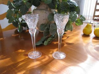 Marquis By Waterford Crystal Stemmed Candle Stick Holders.  Canterbury Design.