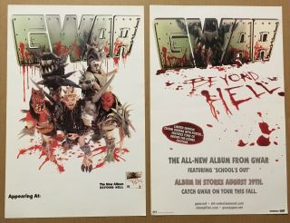 Gwar Rare 2006 Double Sided Promo Tour Poster For Beyond Hell Cd Usa 11x17