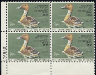 Tdstamps: Us Federal Duck Stamps Scott Rw53 Nh Og Fingerprint On Gum,  Block