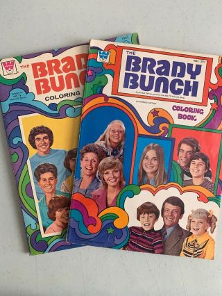 1972 & 1973 Vintage The Brady Bunch Coloring Book Whitman 1035 & 1061 Part
