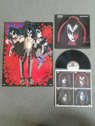 Kiss Australian Astor Release Gene Solo Album Lp - W/ Poster