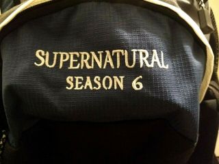 RARE Supernatural Cast & Crew Gift: Season 6 Hiking Bag Backpack,  bonus 2