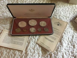 Cayman Islands 1972 Silver 8 Coin Proof Set 2.  77 Ozt Asw