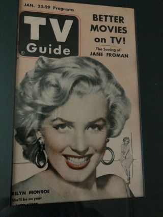 Marilyn Monroe - Rare,  1953 Tv Guide - Jan.  23 - 29,