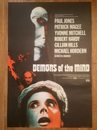 Demons Of The Mind 1972 British Horror Film Poster Robert Hardy