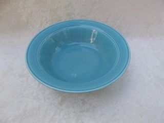 Vintage Early Calif.  Vernonware Turquoise Vegetable Bowl