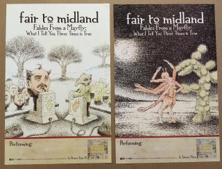 Fair To Midland Rare 2007 Double Sided Tour Promo Poster For Fables Cd Usa