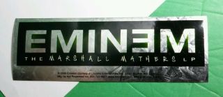 Eminem Marshall Mathers Green Tone Silver Metallic 2x6 Music Sticker