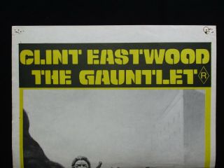 THE GAUNTLET ' 78 Orig Australian daybill movie poster Clint Eastwood press sheet 2