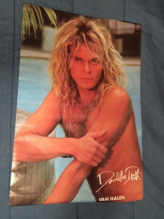 Vintage David Lee Roth Of Van Halen 1983 Poster Nos
