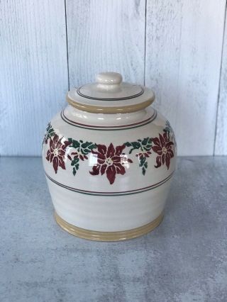 Nicholas Mosse Poinsettia Pattern Canister