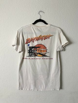 VINTAGE Rare Baywatch Film crew T - Shirt,  White Color,  Awesome - SIZE S 2
