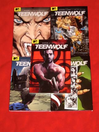 Teen Wolf Exclusive Covers Sdcc Comic Con Dvd Set Season 1,  2,  3 (part 1 & 2),  4