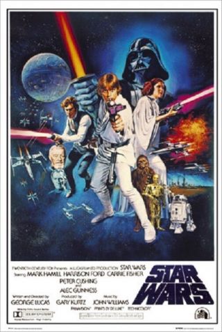 Star Wars Poster A Hope " Movie Cover " Licensed  Vader,  Anakin,  Yoda