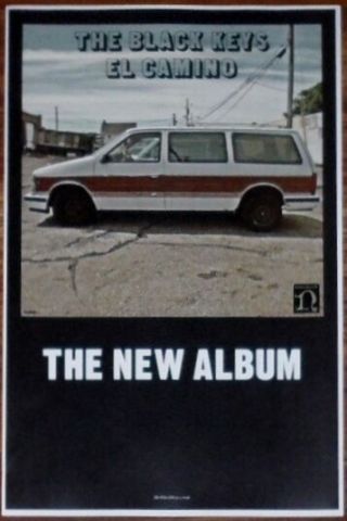 The Black Keys El Camino Ltd Ed Discontinued Rare Tour Poster Turn Blue