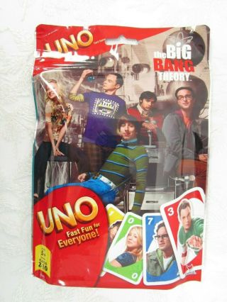 Mattel Uno Card Game The Big Bang Theory Complete In Package Warner Bros