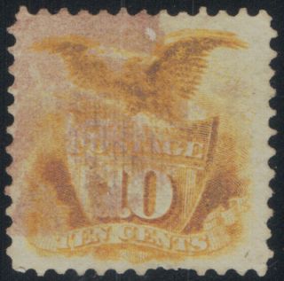 Scott 116 Vf - Shield & Eagle Yellow With Magenta Cancel - 1869