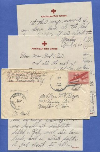 W629 - Us 1945 Wwii Airmail Navy Censored Cover,  Usmc,  Letter,  Iwo Jima,  Japan
