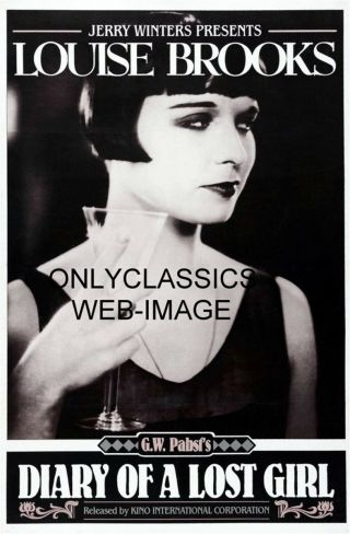 1929 Diary Of A Lost Girl Great Image Of Sexy Louise Brooks Poster - Drinking Wine