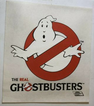 Real Ghostbusters License Promo Felt Poster Test Print Shirt Rare 1985 No Ghost