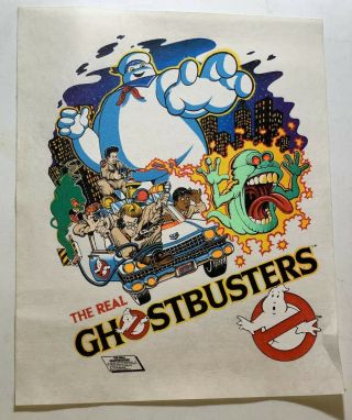 Real Ghostbusters License Promo Felt Poster Test Print Shirt Rare 1985