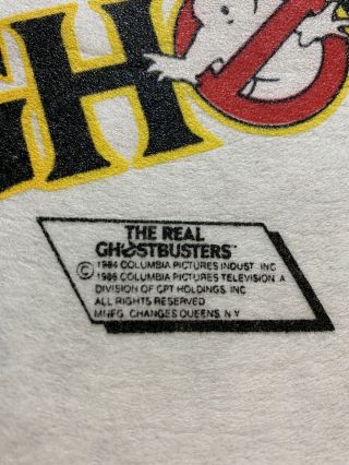 REAL GHOSTBUSTERS LICENSE PROMO FELT POSTER TEST PRINT SHIRT RARE 1985 2