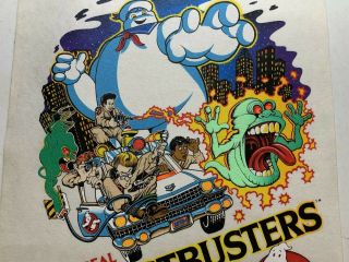 REAL GHOSTBUSTERS LICENSE PROMO FELT POSTER TEST PRINT SHIRT RARE 1985 3