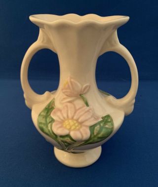 Antique Hull Art Pottery,  H - 2 - 5 1/2.  Small Vase,  Raised Floral,  Pastel Colors