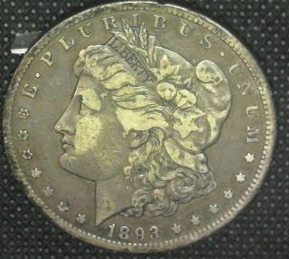 Semi - Key Date 1893 - Cc Morgan Silver Dollar Rare