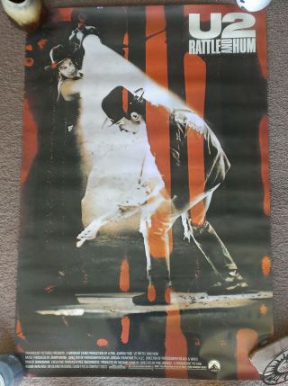 U2 Rattle And Hum 1988 Authentic Nss 1 Sheet Movie Poster From The Concert Bono
