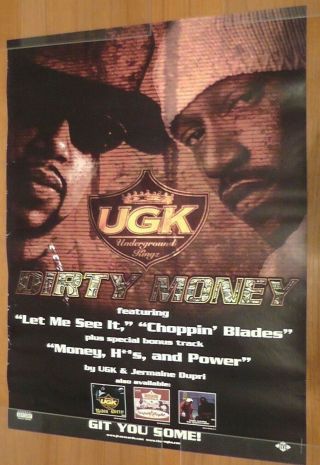 Ugk Underground Kingz Promo Poster - Very Rare Limited Prints Bun B Pimp C Texas