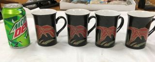 Set of 4 Staffordshire England Coffee Cups Kiln Craft 3
