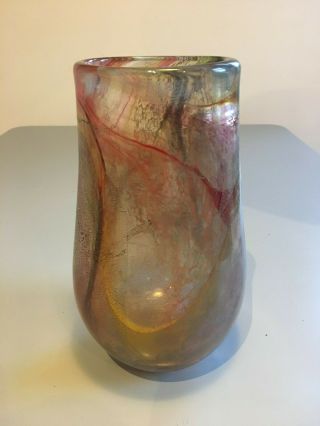 large British Studio Art Glass vase signed Dan Aston 3