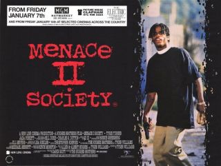 Movie Poster Menace Ii Society 1993 30x40 " British Quad Tyrin Turner Nos 2/ii