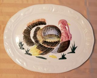 Embossed Turkey Platter With Box,  18x14