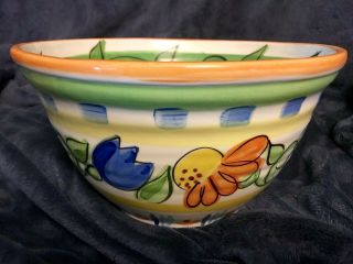 Rare Vicki Carroll Large Gorgeous Ceramic Pottery Bowl Signed 1997