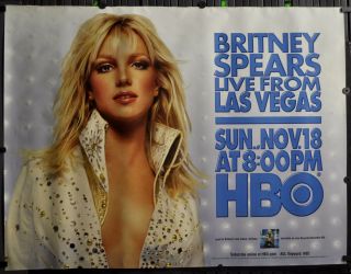 Britney Spears 2001 46x60 Hbo Subway Poster