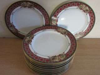 Set Of 12 - Noritake " Royal Hunt " 2930 8.  25 " Salad / Desert Plates