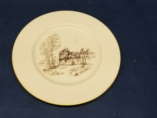 Vintage Lenox Horse And Carriage Special Plate Gold Rimmed