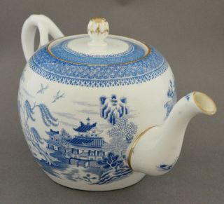 Antique Bone China Teapot Mandarin Pattern By W.  T.  Copeland