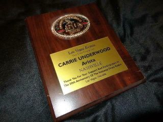 Carrie Underwood Plaque From Her 2008 National Finals Rodeo Appearance