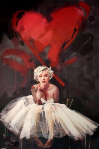 Marilyn Monroe Poster Paint By James Patterson 61x91.  5cm