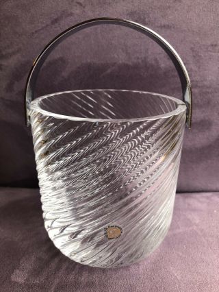 Dartington Glass Art Deco Ice Bucket Ft 296 Frank Thrower Vintage 1974